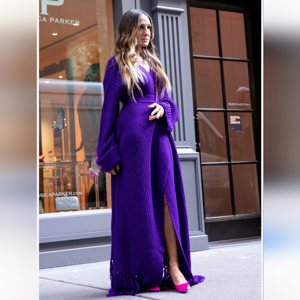 Green Knit Sweater Dress - Picture 6 of 8